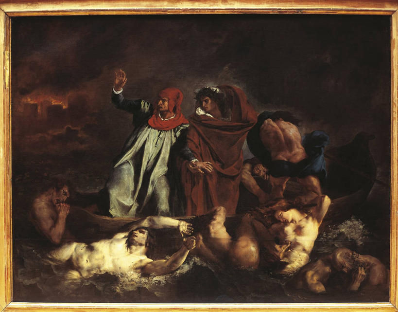 成年人,站,横图,室外,绘画,水,船,相框,神话,艺术,古典,文化,工艺品,品味,手势,摄影,美术,高雅,文学,美学,美术工艺,彩图,浪漫主义,打手势