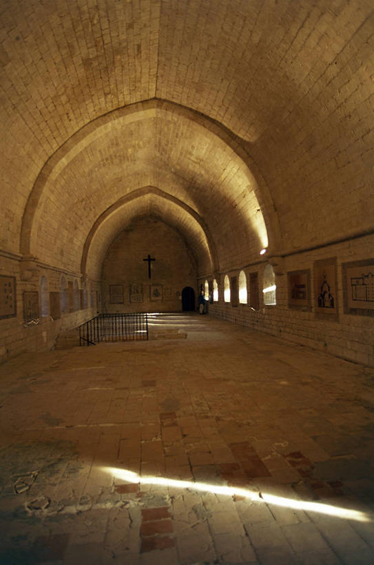 无人,宿舍,竖图,室内,白天,建筑,日光,法国,拱门,历史,摄影,基督教,简单,普罗旺斯,美术工艺,塞南克修道院,彩图