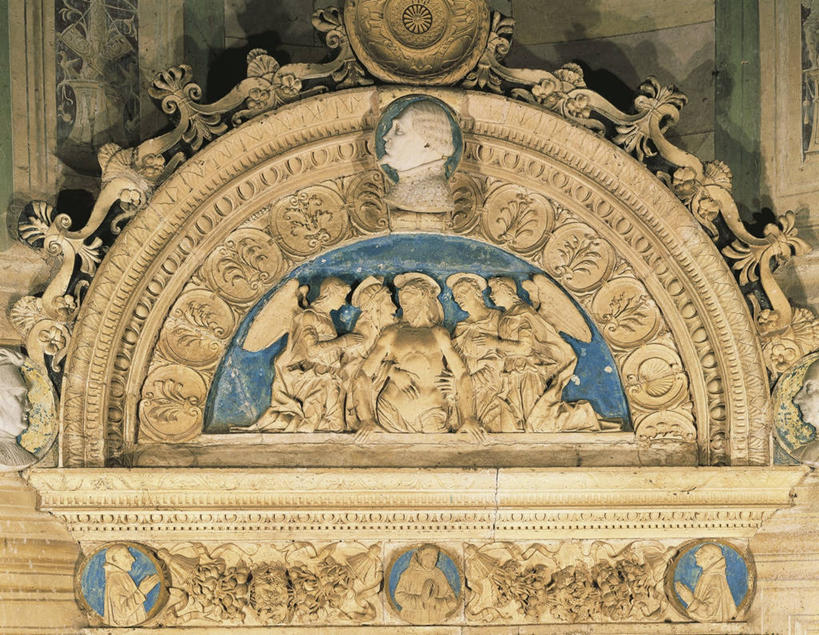 无人,横图,室内,雕塑,意大利,天使,标志,符号,拱门,文艺复兴,标识,摄影,宗教,死亡,基督,基督教,天主教,耶稣,圣玛丽,伦巴第大区,救世主,性别符号,基利斯督,弥赛亚,默西亚,美术工艺,彩图,损失,浅浮雕,男性符号,圣母怜子图