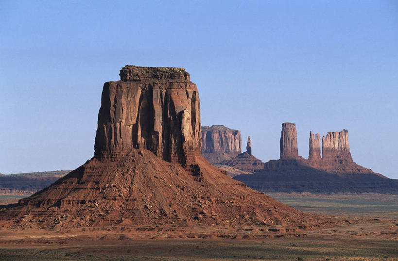 无人,横图,室外,白天,旅游,度假,美景,美国,地形,景观,宏伟,娱乐,风景,自然,享受,休闲,景色,放松,摄影,宁静,亚利桑那,国家公园,自然风光,野地,万里无云,纪念碑山谷,野生动物保护区,地质学,自然地理,彩图,火山学