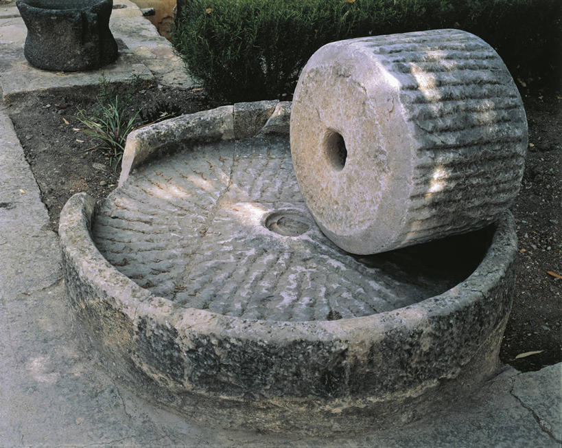 无人,横图,俯视,室外,白天,非洲,摩洛哥,橄榄油,饮食,古罗马,废墟,古代,地标建筑,摄影,考古学,阿非利加洲,摩洛哥王国,梅克内斯,美术工艺,彩图,高角度拍摄,传统文化