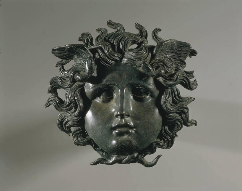 头,无人,横图,室内,特写,意大利,神话,古罗马,灯,一个,人体,摄影,单个,威尼托大区,青铜,美术工艺,蛇发女妖,头部,彩图,蛇发女怪