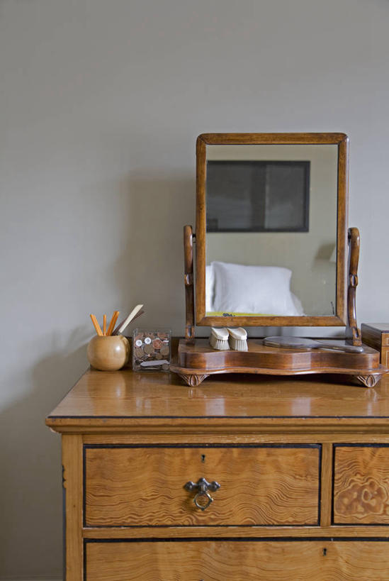 无人,竖图,室内,特写,白天,家具,镜子,卧室,木制,梳妆台,英格兰,摄影,彩图