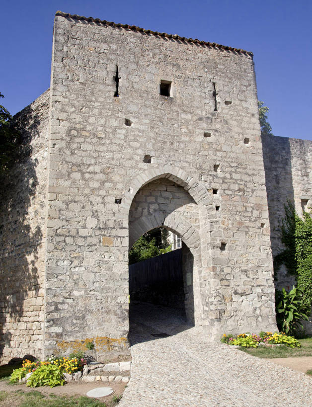 无人,竖图,室外,白天,仰视,旅游,度假,美景,植物,门,法国,欧洲,阴影,光线,影子,墙,景观,拱门,娱乐,墙壁,墙面,树,树木,蓝色,绿色,蓝天,天空,阳光,自然,门框,天,享受,休闲,景色,放松,生长,晴朗,成长,西欧,法兰西,自然风光,万里无云,法兰西共和国,法兰西第五共和国,南部.比利牛斯,南部.比利牛斯大区,塔恩省,晴空,晴空万里,彩图,低角度拍摄,卡斯特尔区,洛特勒克