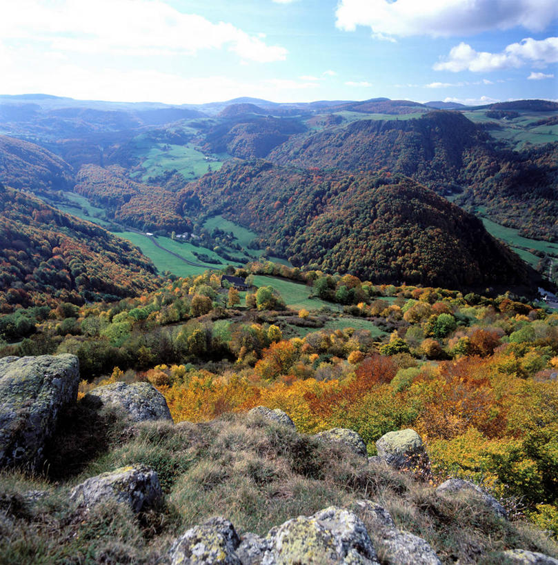 无人,竖图,室外,白天,正面,旅游,度假,石头,美景,秋季,山,山脉,树林,植物,法国,欧洲,阴影,光线,石子,影子,景观,山峰,云,云朵,山峦,云彩,娱乐,树,树木,蓝色,绿色,白云,蓝天,天空,阳光,自然,群山,天,享受,休闲,景色,放松,生长,晴朗,成长,西欧,法兰西,自然风光,法兰西共和国,法兰西第五共和国,奥弗涅,奥弗涅大区,康塔尔省,石块,岩石,晴空,秋,秋天,彩图,奥弗涅火山,多姆山省