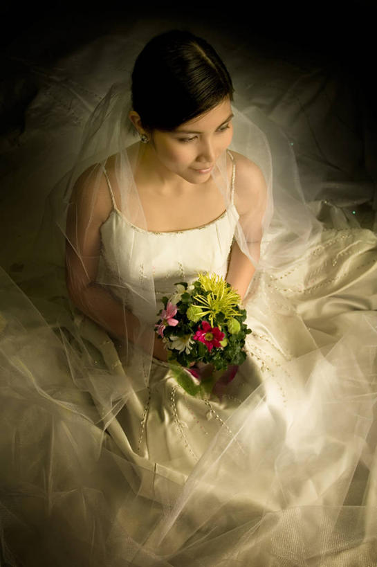 成年人,中年人,头发,一个人,新娘,坐,竖图,俯视,婚纱,仅一个女性,仅一个人,黑色背景,透明,拿着,白色,黑色,花束,仅一个中年女性,思考,摄影,面纱,肖像,东亚人,女人,女性,中年女性,亚洲人,高角度拍摄,影棚拍摄,美人