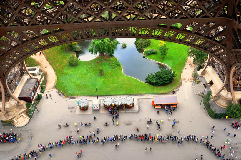 横图,俯视,室外,白天,旅游,城市,建筑,法国,巴黎,列队,池塘,拱门,塔,首都,排队,摄影,法国文化,彩图,高角度拍摄