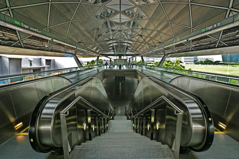 无人,横图,室内,白天,城市,建筑,车站,新加坡,站台,现代,月台,运输,摄影,彩图,旅行