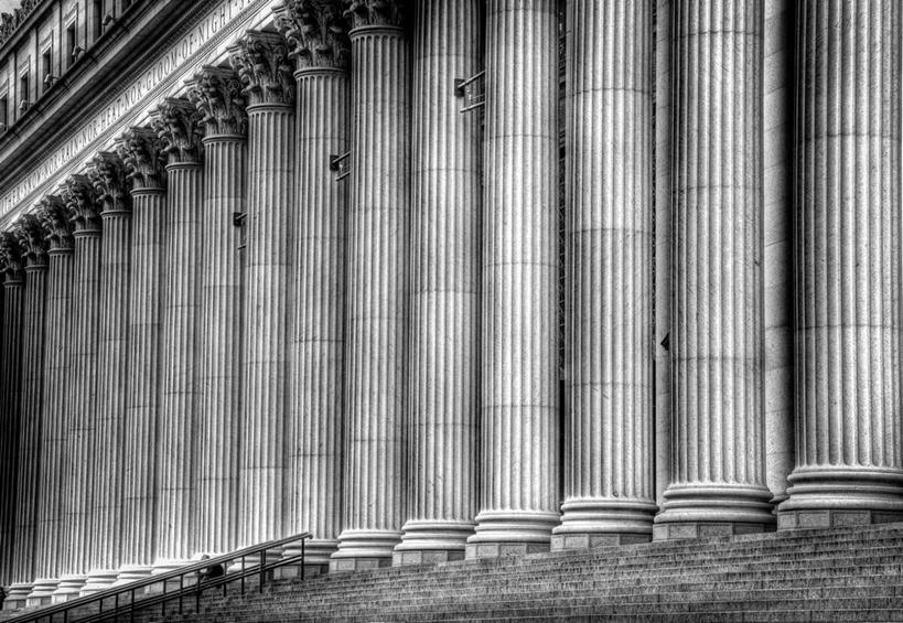 无人,邮局,横图,黑白,室外,白天,重复,建筑,美国,一排,整齐,柱子,曼哈顿,历史,排列,摄影,队列,式样,一致,全画面,全框架,全帧,全画幅