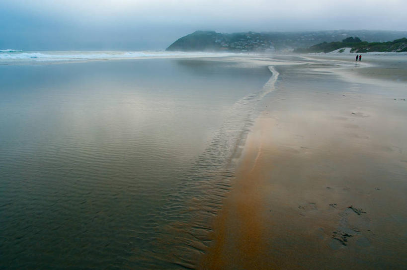横图,室外,海洋,新西兰,沙子,地形,海岸线,河岸,风景,黄昏,摄影,退潮,宁静,达尼丁,海滩,彩图