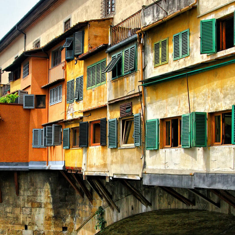 无人,方图,室外,白天,窗户,建筑,意大利,百叶窗,房屋,墙,公寓,古城,摄影,意大利文化,维基奥桥,彩图