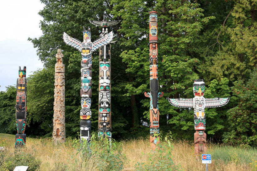 无人,公园,横图,室外,白天,加拿大,草,树,自然,地标建筑,摄影,温哥华,美术工艺,岩石,彩图,传统文化