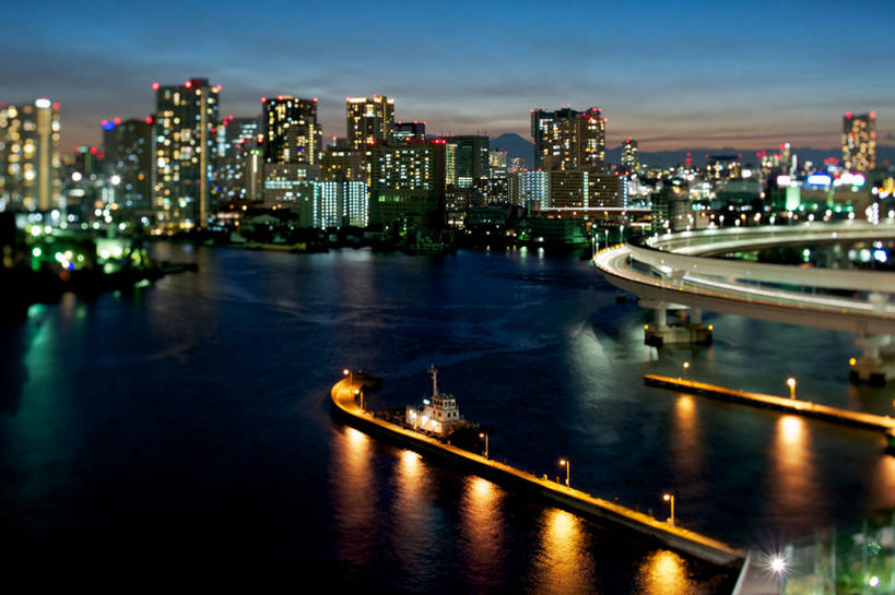 无人,横图,室外,度假,美景,城市风光,城市,建筑,摩天大楼,东京,富士山,日本,日本文化,反射,景观,桥,东京湾,首都,联系,娱乐,现代,黄昏,享受,休闲,景色,放松,运输,摄影,照亮,彩图