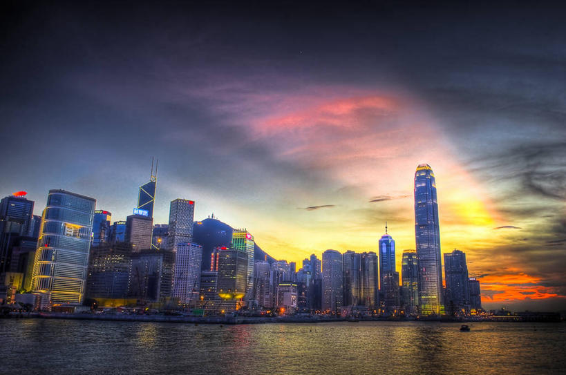 无人,码头,横图,室外,天际线,城市,港口,建筑,香港,日光,反射,云,维多利亚港,天空,黄昏,摄影,发展,彩图,摆渡口,埠头,渡口,渡头,港湾,海港,货运码头,口岸,商港