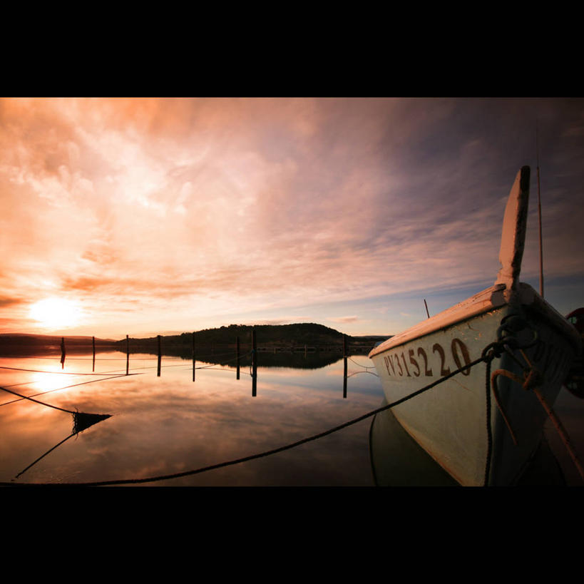 无人,方图,室外,海洋,美景,日落,船,法国,停靠,反射,景观,天空,自然,绳子,木桩,景色,运输,摄影,宁静,停泊,自然风光,彩图,奥德