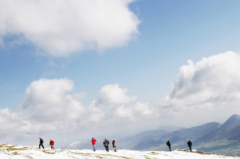 横图,室外,白天,度假,山,雪,西班牙,云,天空,自然,寒冷,摄影,冒险,步行,彩图
