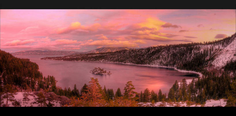 无人,横图,全景,室外,湖,美景,日落,森林,山,美国,反射,地形,海岸线,景观,云,海湾,树,天空,自然,景色,摄影,宁静,加利福尼亚,自然风光,彩图,翡翠湾