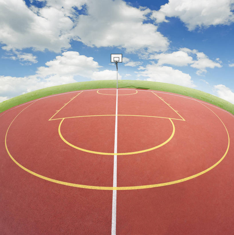 无人,竖图,室外,白天,鱼眼镜头,运动,德国,形状,篮球框,云,球场,慕尼黑,草,天空,摄影,巴伐利亚,彩图