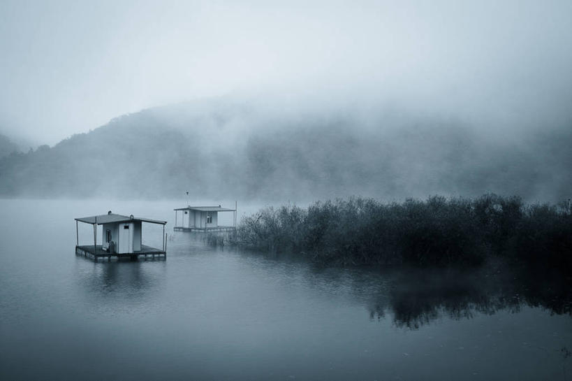 无人,横图,室外,河流,山,韩国,反射,黎明,天气,天空,自然,摄影,宁静,江原道,彩图