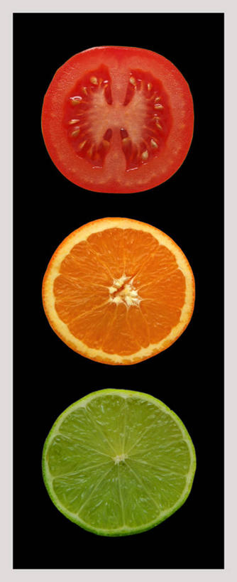 无人,竖图,全景,蔬菜,西红柿,水果,英国,黑色背景,饮食,排列,三个,橙色,摄影,多样,清新,横截面,健康食物,酸橙,彩图,影棚拍摄