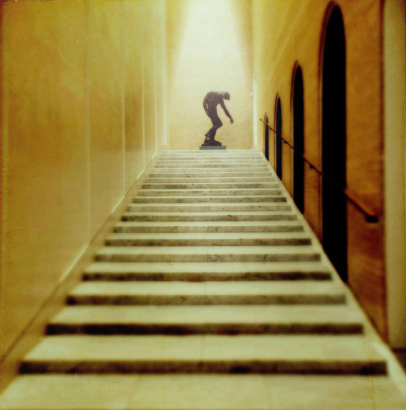 无人,博物馆,竖图,室外,白天,楼梯,雕塑,丹麦,雕像,首都,台阶,摄影,哥本哈根,美术工艺,彩图