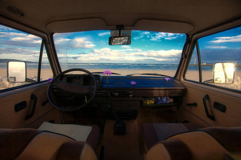 无人,横图,室内,白天,度假,海洋,爱尔兰,云,首都,一个,天空,自然,运输,摄影,单个,宁静,停止,暂停,停滞,伦斯特省,露营车,海滩,彩图