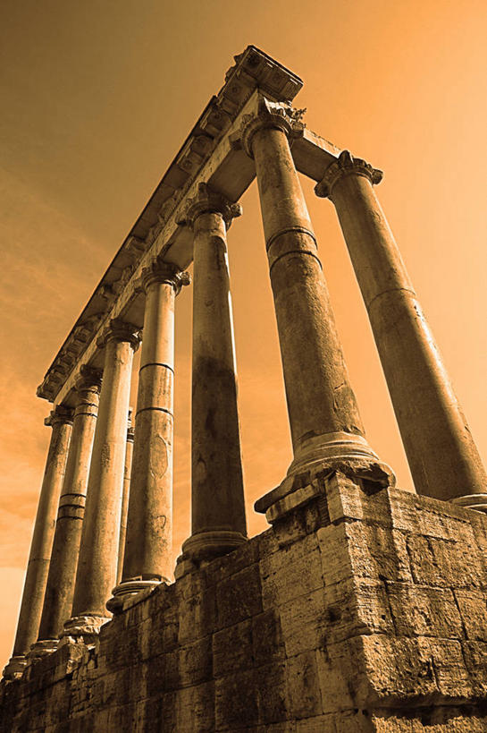 无人,竖图,室外,白天,仰视,建筑,意大利,柱子,城堡,首都,历史,顶部,古罗马,天空,地标建筑,摄影,怀旧,部分,意大利文化,古罗马广场,彩图,低角度拍摄,农神庙