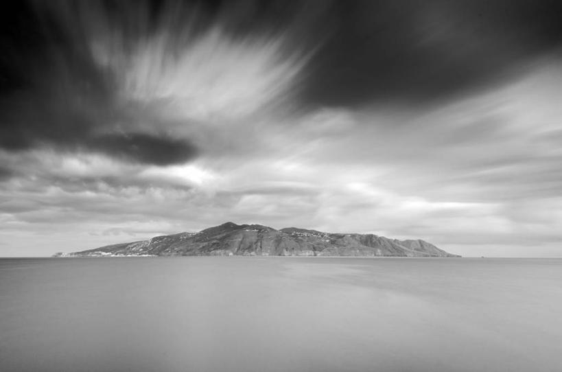 无人,横图,黑白,室外,白天,运动模糊,海洋,山,水,意大利,欧洲,岛,云,首都,风景,自然,摄影,宁静,地中海,西西里,南欧,意大利共和国,西西里岛,墨西拿,伊奥利亚群岛,墨西拿省