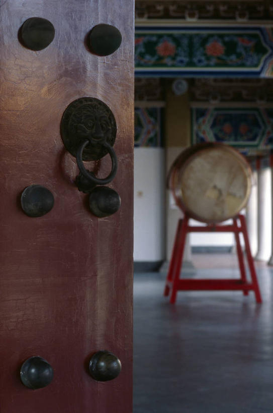 无人,寺庙,竖图,室内,白天,台湾,木制,鼓,首都,历史,门把手,摄影,宗教,宗教建筑,中国文化,孔子庙,台中,彩图,传统文化