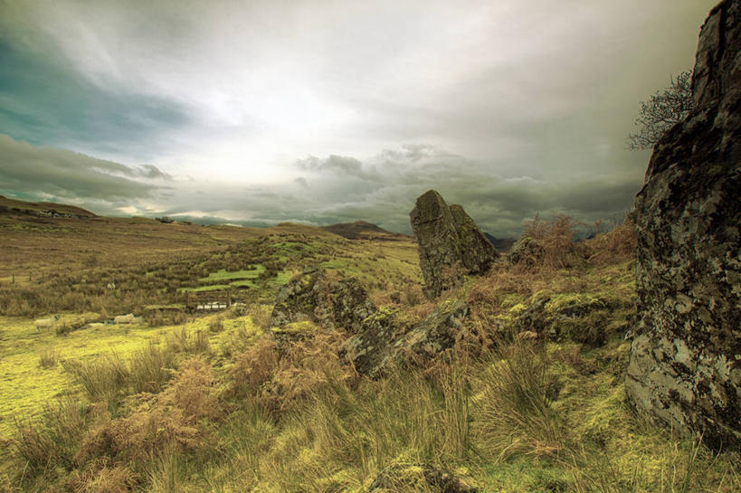 无人,横图,室外,白天,植物,多云,英国,岛,地形,乌云,云,天气,自然,摄影,宁静,斯盖岛,彩图