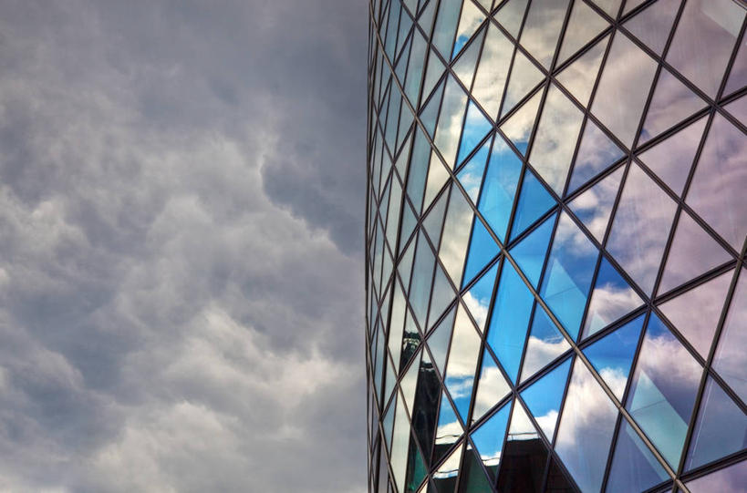 无人,横图,室外,特写,白天,城市,建筑,摩天大楼,英国,反射,云,首都,现代,伦敦城,办公大楼,摄影,式样,瑞士再保险塔,金融区,彩图