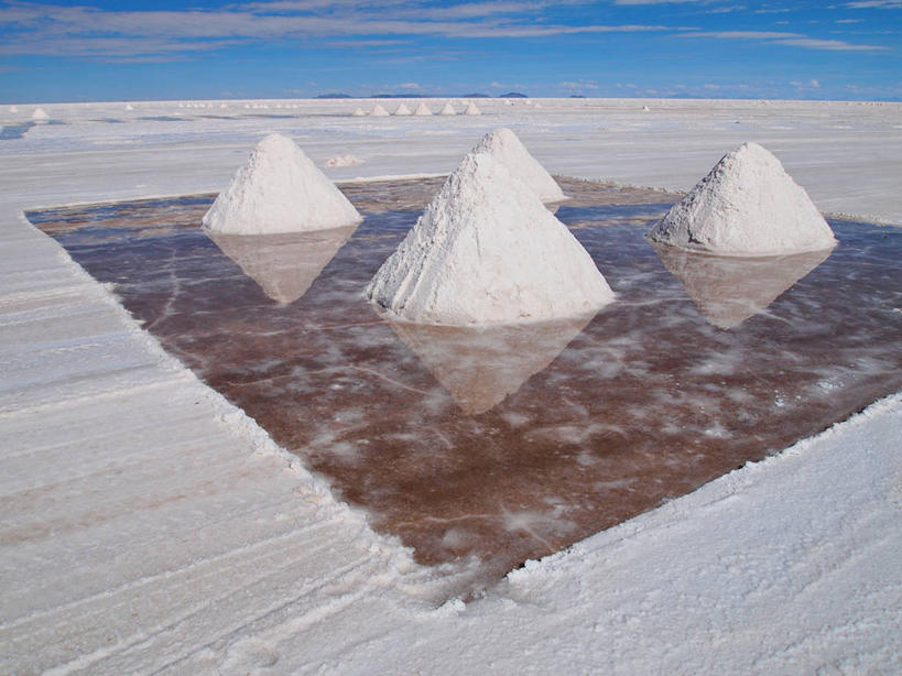 无人,横图,室外,白天,水,玻利维亚,反射,白色,天空,自然,工业,摄影,堆,彩图