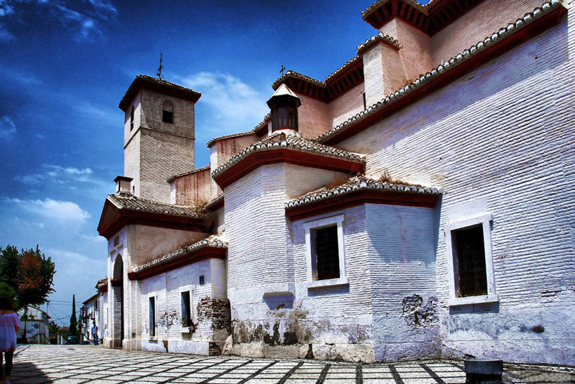 教堂,横图,室外,白天,建筑,西班牙,云,格拉纳达,摄影,宗教,基督教,安达路西亚,彩图