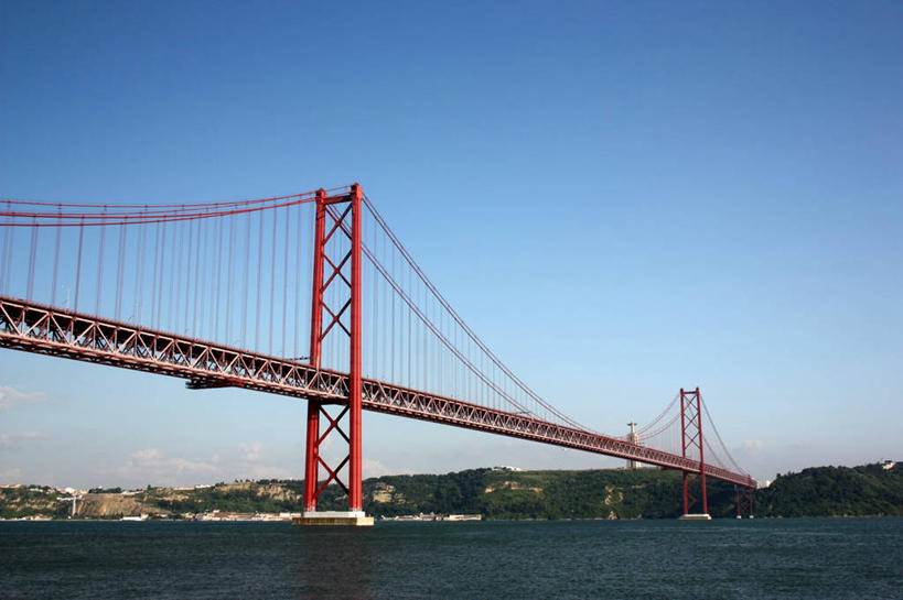 无人,横图,室外,白天,城市,建筑,葡萄牙,云,首都,联系,里斯本,天空,摄影,吊桥,塔霍河,彩图