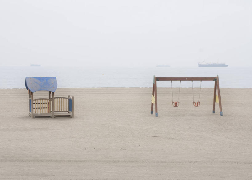 无人,横图,室外,白天,海洋,船,西班牙,沙子,水平线,天空,自然,荡秋千,摄影,宁静,享乐,安达路西亚,马拉加省,海滩,彩图