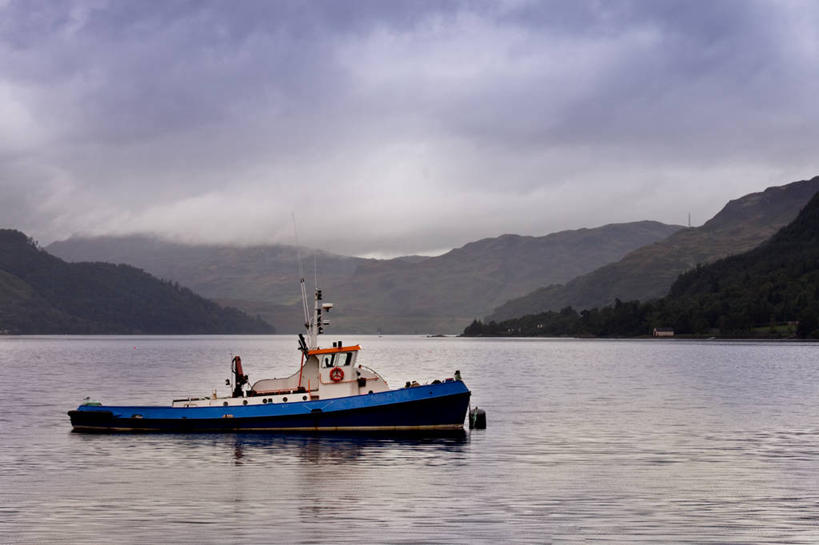 无人,横图,室外,白天,山,船,英国,岛,云,天空,自然,运输,摄影,宁静,彩图,波特里