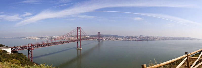 无人,横图,全景,室外,白天,河流,城市,建筑,葡萄牙,反射,云,首都,联系,里斯本,天空,摄影,吊桥,宁静,塔霍河,彩图