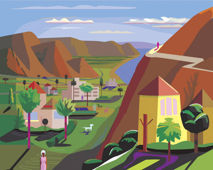 无人,横图,插画,室外,白天,绘画,数码,科技,海洋,美景,山,山脉,水,路,美国,阴影,艺术,网络,房屋,地形,景观,乡村,云,高光,几何,计算机图形,古典,合成,图画,文化,画,草,树,风景,天空,自然,工艺品,品味,景色,摄影,宁静,美术,电脑合成图,数码合成图,高雅,合成图,自然风光,漫画,写实,具体,具象,美学,马林县,彩图