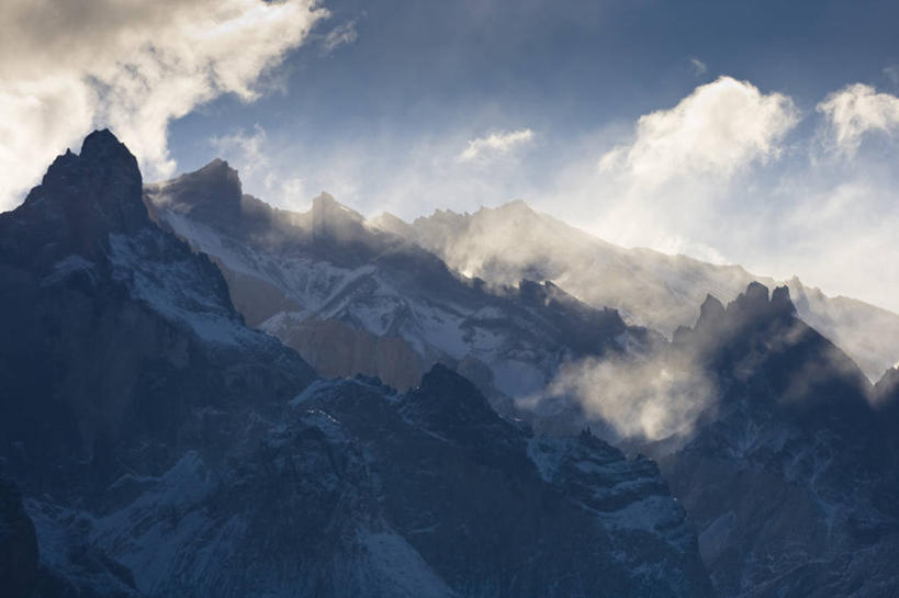 无人,横图,室外,白天,美景,山,雾,智利,景观,云,风景,天空,自然,景色,摄影,自然风光,百内国家公园,彩图