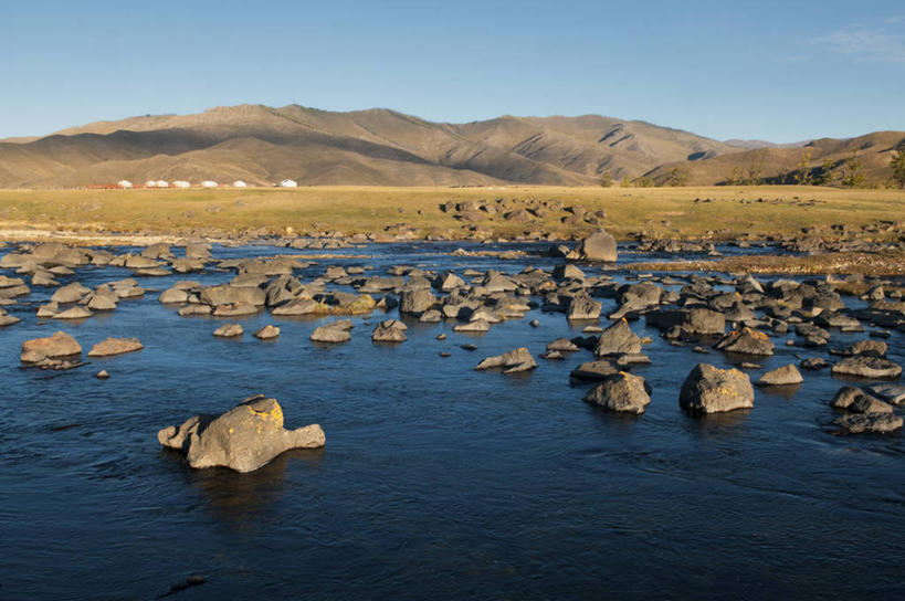 无人,横图,室外,白天,河流,山,山脉,蒙古,地形,风景,天空,自然,摄影,宁静,彩图,鄂尔浑河