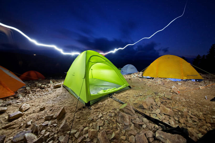 无人,横图,室外,夜晚,暴风雨,日本,帐篷,云,天空,摄影,宁静,照亮,岩层,露营,雷雨,岩石,彩图