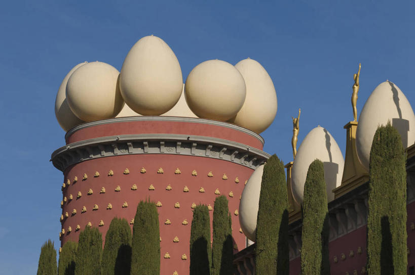 无人,博物馆,横图,室外,白天,建筑,剧院,西班牙,顶部,树,摄影,万里无云,彩图