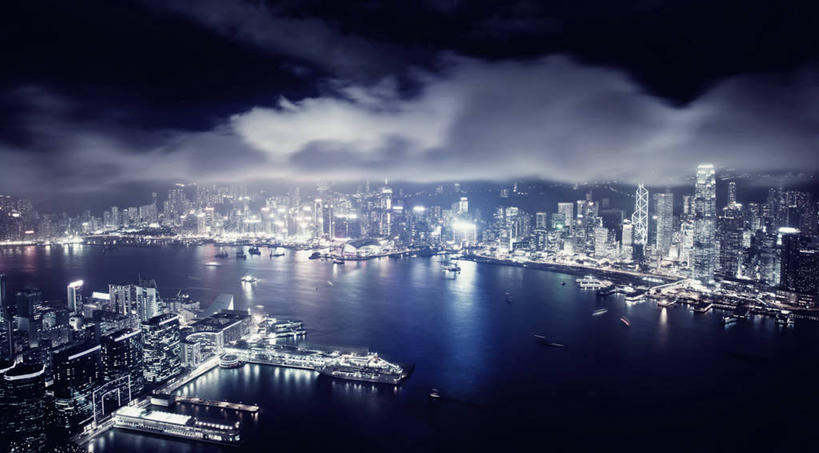 无人,横图,室外,夜晚,度假,河流,美景,天际线,城市风光,城市,摩天大楼,船,香港,景观,云,娱乐,维多利亚港,享受,休闲,景色,放松,摄影,照亮,彩图