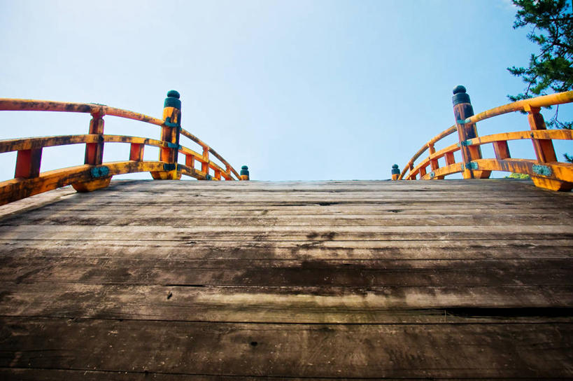 无人,栏杆,横图,室外,特写,白天,植物,日本,桥,联系,自然,摄影,宁静,万里无云,彩图,宫屿