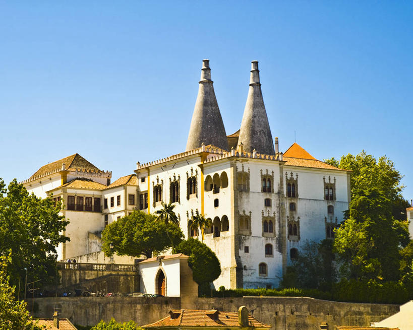 无人,横图,室外,白天,建筑,葡萄牙,历史,树,地标建筑,摄影,万里无云,新特拉,彩图