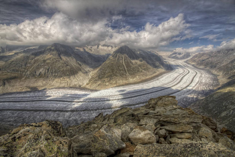 无人,横图,俯视,室外,白天,美景,山脉,瑞士,阴影,景观,阿莱奇冰川,风景,天空,自然,景色,摄影,宁静,自然风光,冰河,瓦莱斯州,岩石,彩图,高角度拍摄