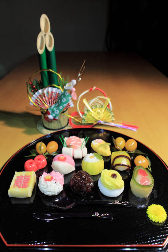 无人,竖图,室内,特写,日本,庆祝,日本文化,装饰,食品,糖果,饮食,盘子,甜食,诱惑,摄影,多样,选择,崎玉县,彩图