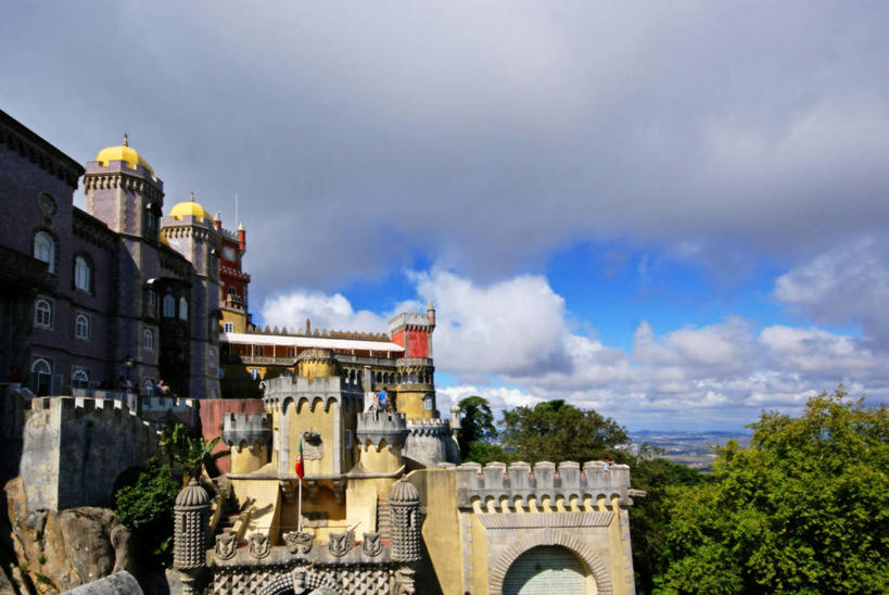 无人,宫殿,横图,室外,白天,建筑,葡萄牙,云,拱门,历史,天空,地标建筑,摄影,圆顶建筑,新特拉,彩图,浪漫主义