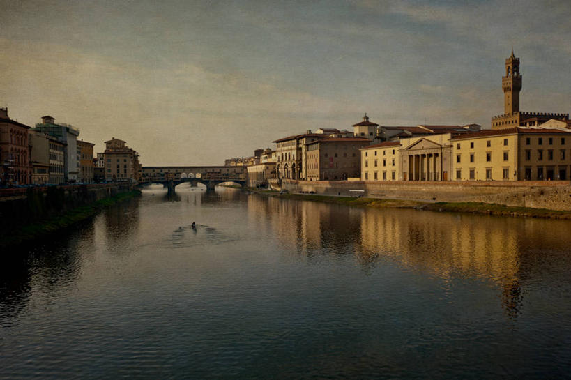 无人,横图,室外,白天,河流,建筑,意大利,反射,云,联系,拱桥,天空,摄影,宁静,意大利文化,托斯卡纳区,维基奥桥,亚诺河,彩图