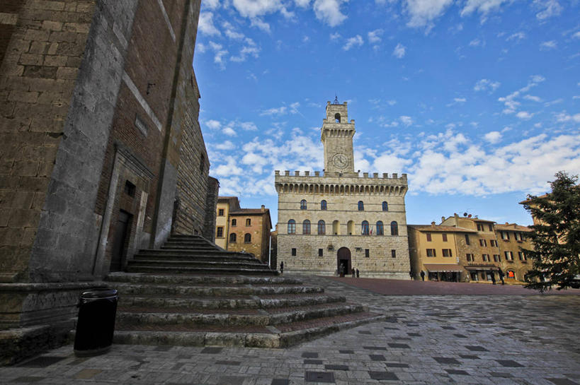 教堂,横图,室外,白天,建筑,意大利,云,城镇,文艺复兴,历史,台阶,天空,摄影,宗教,基督教,宗教建筑,托斯卡纳区,蒙达普西安诺,彩图,大教堂